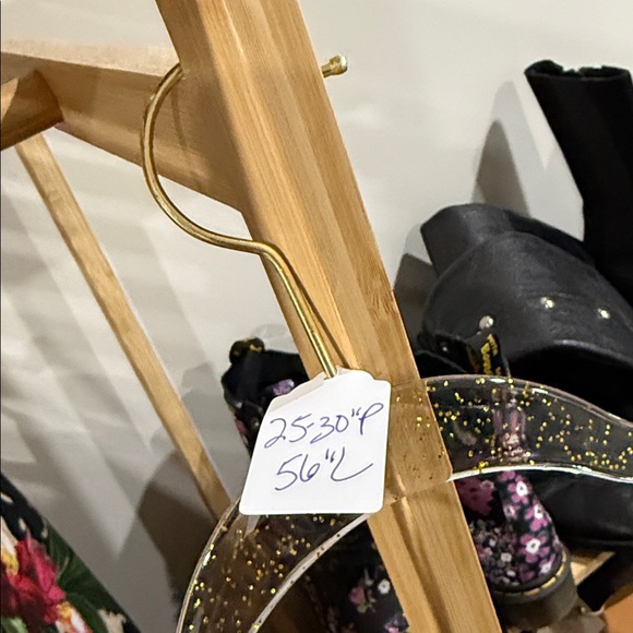 Lands' End Navy Polka Dot Maxi Dress Off the Shoulders 2X Stretch - Picture 7 of 7